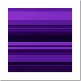 Purple and black striped pattern Posters and Art